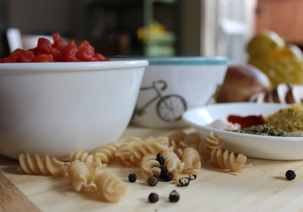 pasta and diced tomatoes