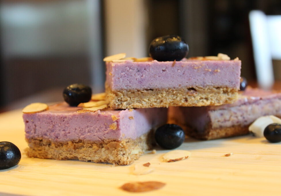 vegan blueberry "cheese" cake